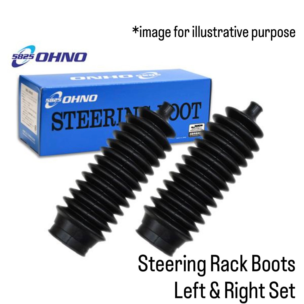 U61W/U62W Steering Rack Boots Left & Right Set (OHNO Rubber) for Mitsubishi Town Box (OEM:MR418329)