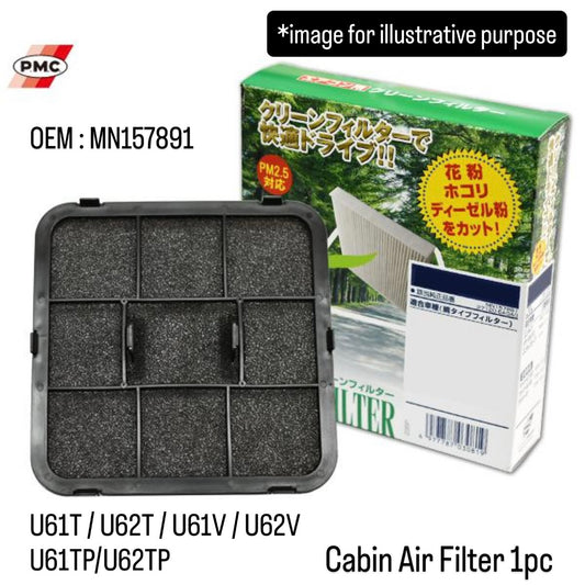 U61T/U62T/U61V/U62V/U61TP/U62TP Cabin Air Filter (Pacific Industrial) for Mitsubishi Minicab (OEM:MN157891)