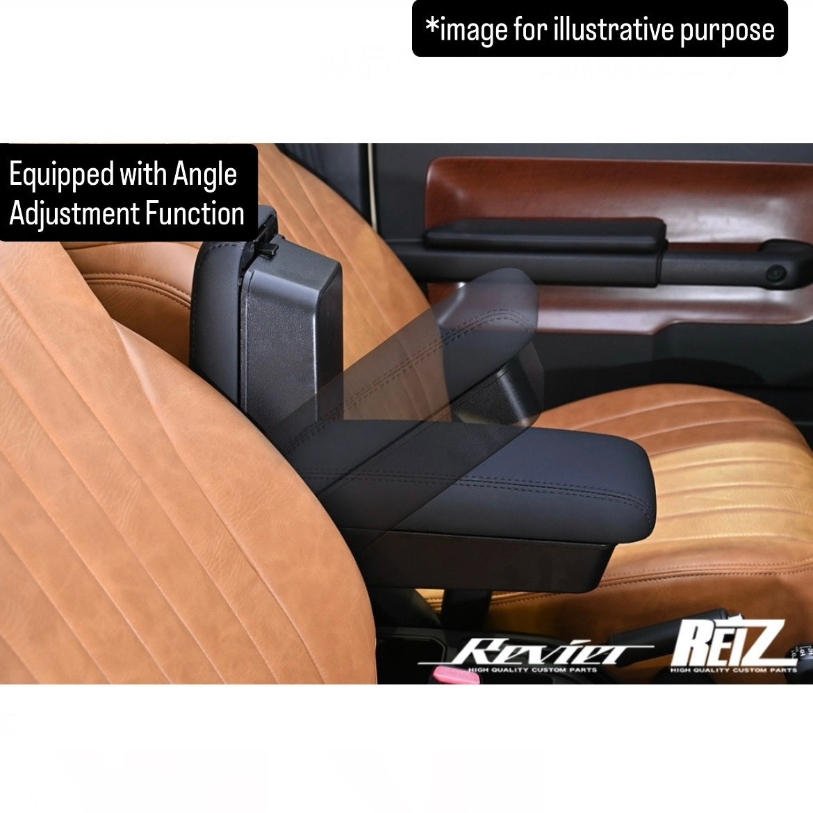 JB64W/JB74W/JC74W Adjustable Center Armrest with Storage & Cup Holder for Suzuki Jimny
