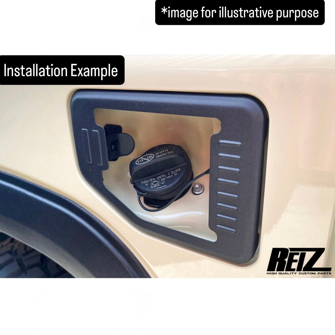 JB64W/JB74W Replacement Fuel Filler Lid for Suzuki Jimny / Jimny Sierra (Textured Black Finish)