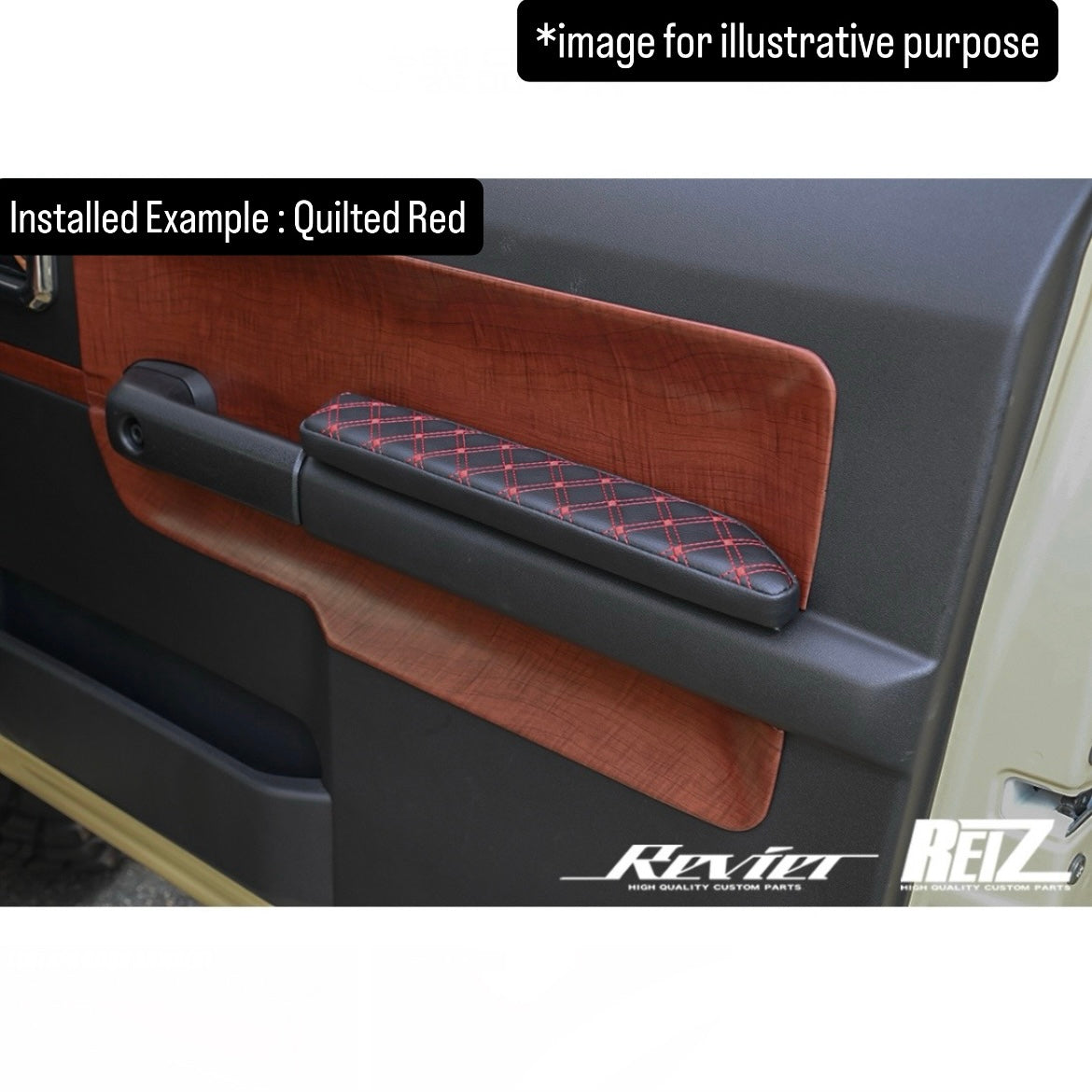 JB64W/JB74W Leather Door Armrest Left & Right Set for Suzuki Jimny / Jimny Sierra (3Colors, Standard & Quilted)