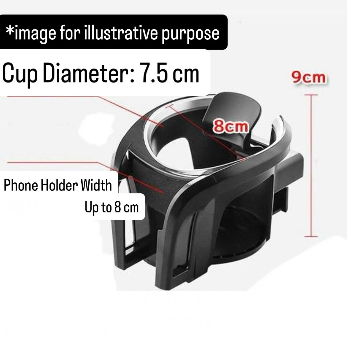 HA3/HA4 Air Vent Smartphone & Cup Holder for Honda Acty Truck (Interior Accessory, 2 Color Options)