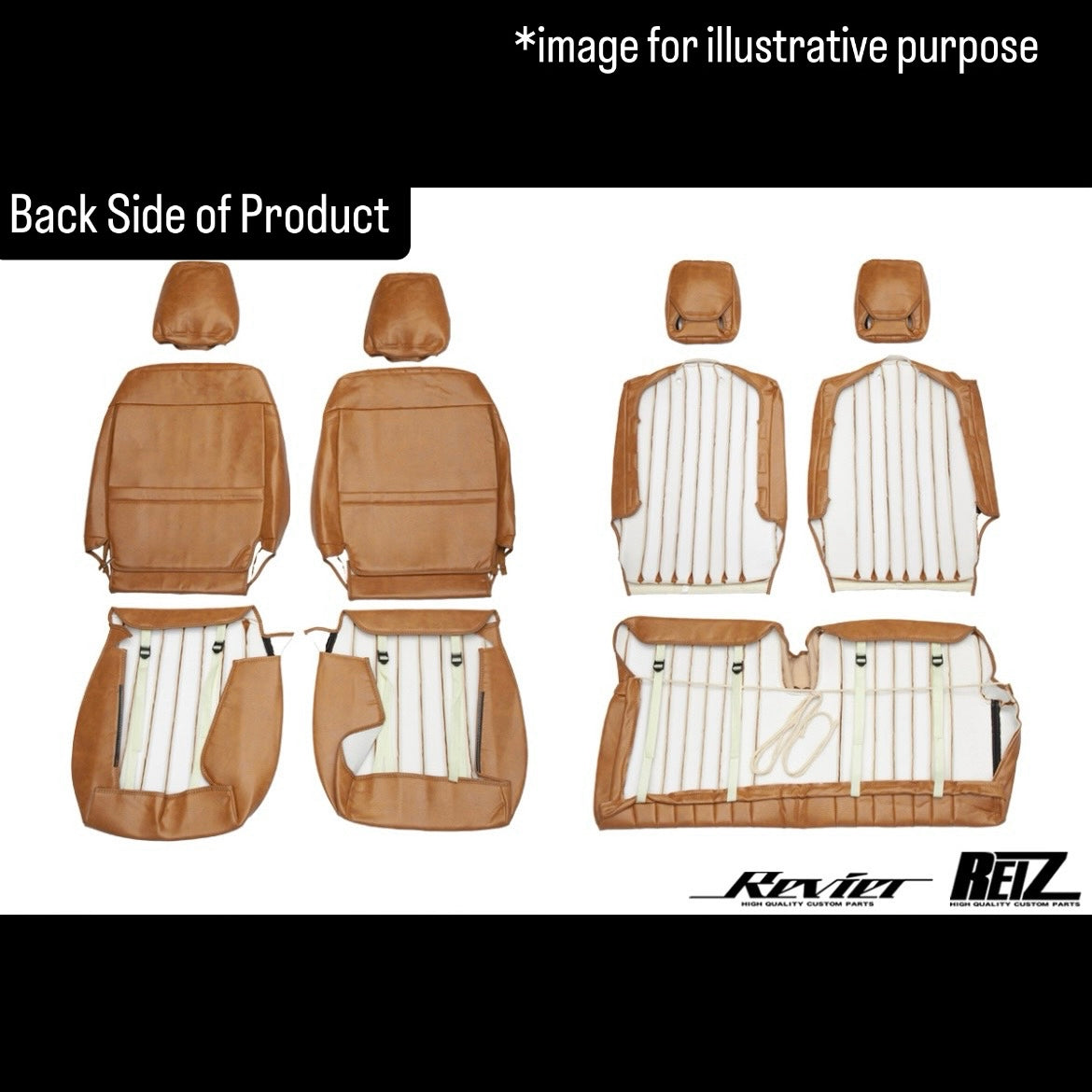 JB64W/JB74W Classic Camel Leather Seat Cover Set for Suzuki Jimny / Jimny Sierra