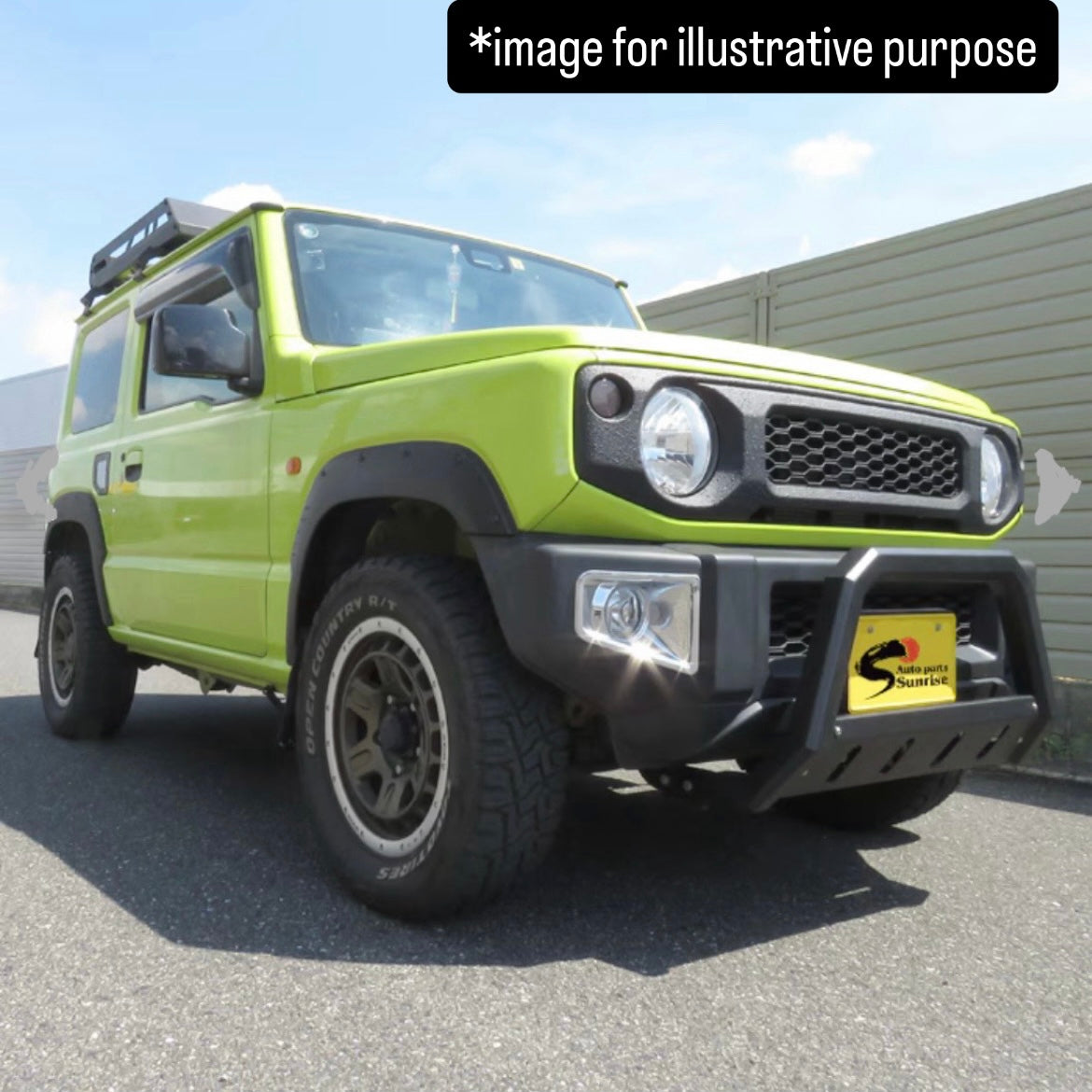 JB64W ABS Over Fender Flare 4pc Set for Suzuki Jimny (Matte Black / Dummy Bolts / Compatible with all model years of the JB64 series)