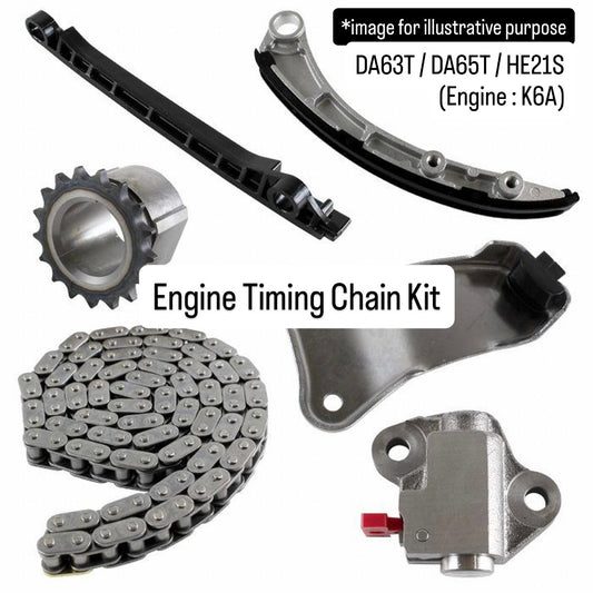 DA63T/DA65T/HE21S (Engine:K6A) Engine Timing Chain Kit for Suzuki Alto / Carry (OEM:12761-73G01/12771-73G00/12831-58J00/12831-78G01/12811-78J00/12811-73G01/12771-78J00/12821-78G00/12631-73G60/12631-58J00)
