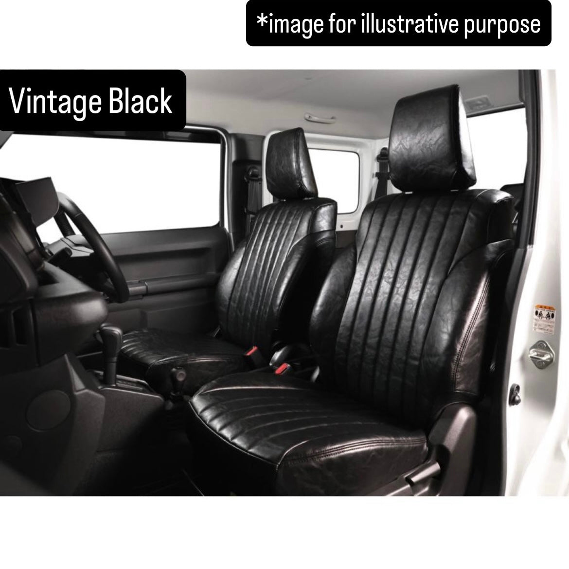 JB64W Retro Seat Cover Full Set for Suzuki Jimny (50/50 Split Rear Seat, 5 Colors)