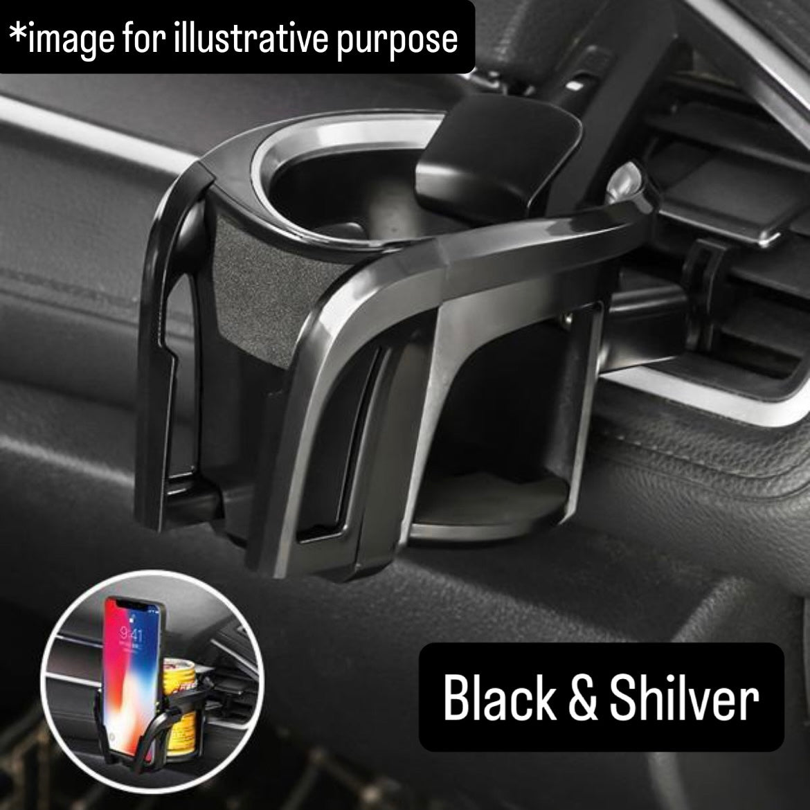 HA3/HA4 Air Vent Smartphone & Cup Holder for Honda Acty Truck (Interior Accessory, 2 Color Options)