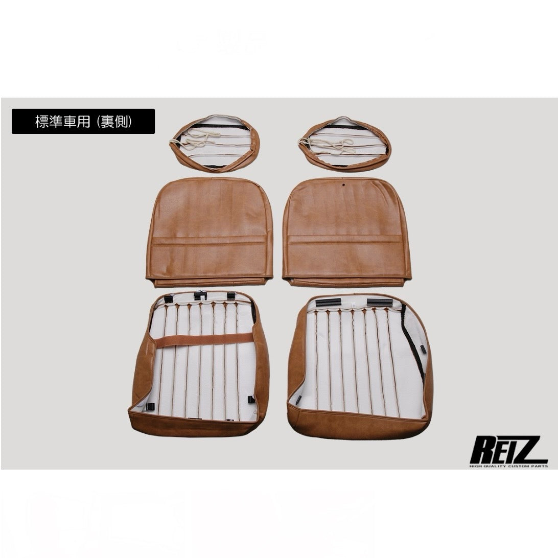 S500P/S510P Hijet Truck / Jumbo Seat Covers – Classic Leather Camel (Fits Early & Late Models)