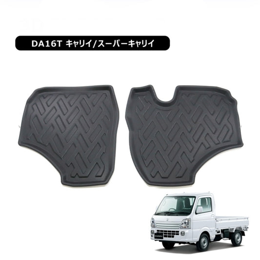 (Free shipping)DA16T Suzuki Carry Truck / Super Carry (AT) 3D Floor Mats Front 2P Set Waterproof Black TPO Rubber Interior Custom Parts