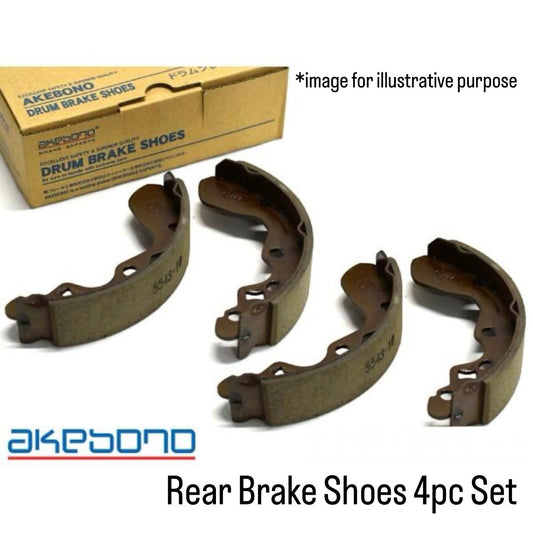 DA16T Rear Brake Shoes 4pc Set (AKEBONO) for Suzuki Carry (OEM:53200-67H00)