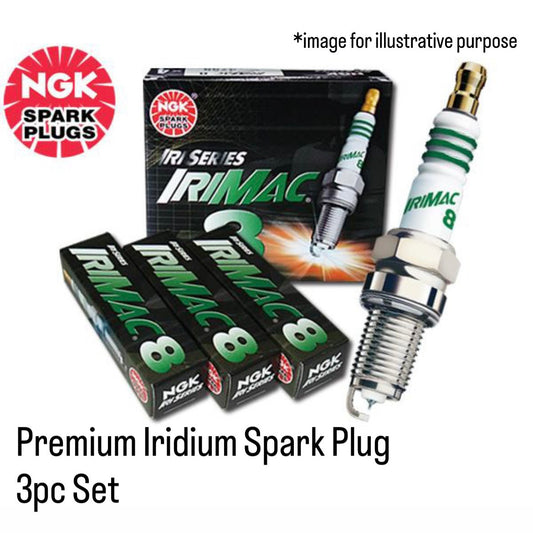 HA23S/HA23V (Engine:K6A/DOHC/Lean Burn/4-Valve DOHC) Premium Iridium Spark Plug 3pc Set (NGK) for Suzuki Alto Works