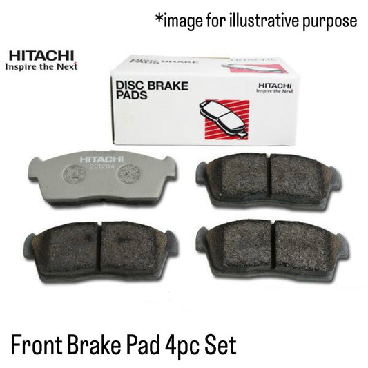 HA23S (Engine:K6A) Front Brake Pad 4pc Set (HITACHI) for Suzuki Alto (OEM:55810-76G20)