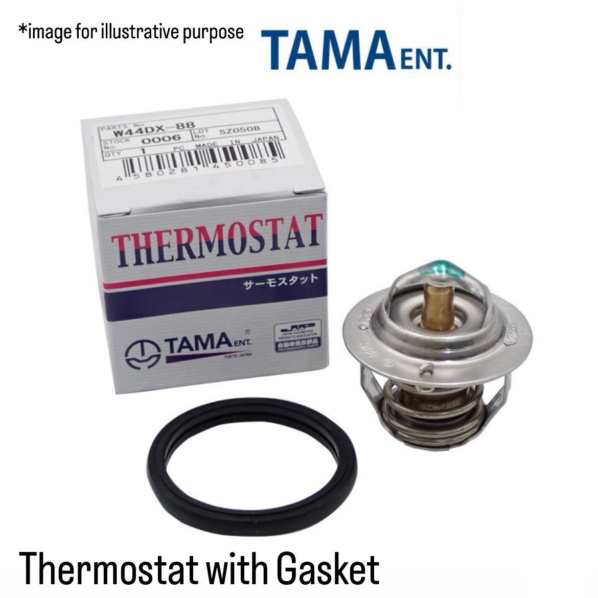 HA22S/HA22S/HA23S Thermostat with Gasket (Tama Enterprises) for Suzuki MR Wagon / Carry / Jimny / Swift / Solio / Alto / Every