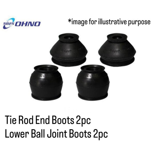 HE22S/HA25S/HA25V/HA35S (Engine:K6A/R06A) Tie Rod End Boots & Lower Ball Joint Boots 4pc Set for Suzuki Alto / Lapin (OEM:48819-60B00/45714-68810)