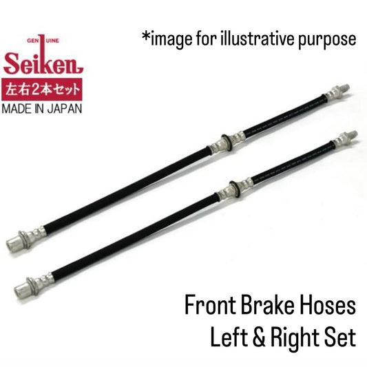 HA25S (Engine:K6A) Front Brake Hoses Left & Right Set (Seiken) for Suzuki Alto (OEM:51560-85K50/51550-85K50)