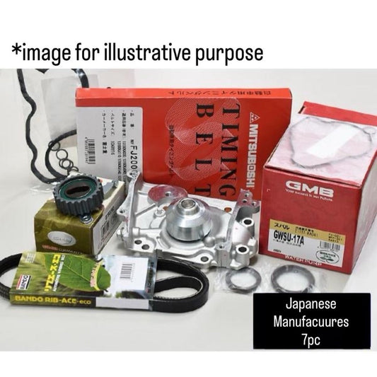 TT1/TT2/TV1/TV2 (Engine:EN07/Non Supercharged/With Air Conditioning) Timing Belt 7pc Set for Subaru Sambar (Aug,1998~Apr,2012)
