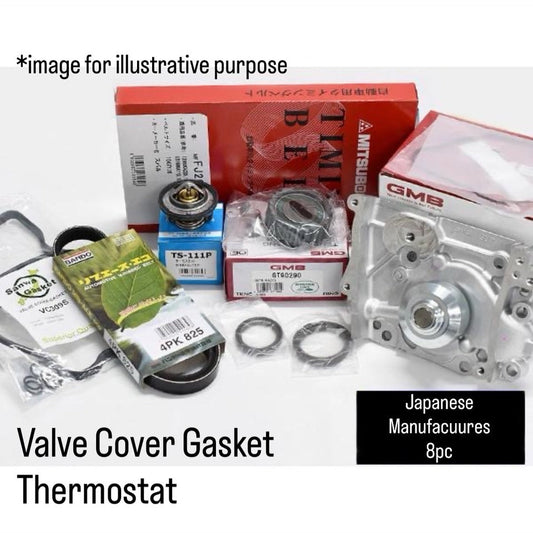 TT1/TT2/TV1/TV2 (Engine:EN07/Non-Supercharged/With Air Conditioning) Timing Belt 8pc Set (Valve Cover Gasket/Thermostat) for Subaru Sambar (August.1998~April.2012)