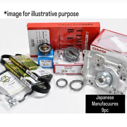 TT1/TT2/TV1/TV2 (Engine:EN07/Supercharged) Timing Belt Belt 9pc Set for Subaru Sambar (Aug/1998~Jun/2010)