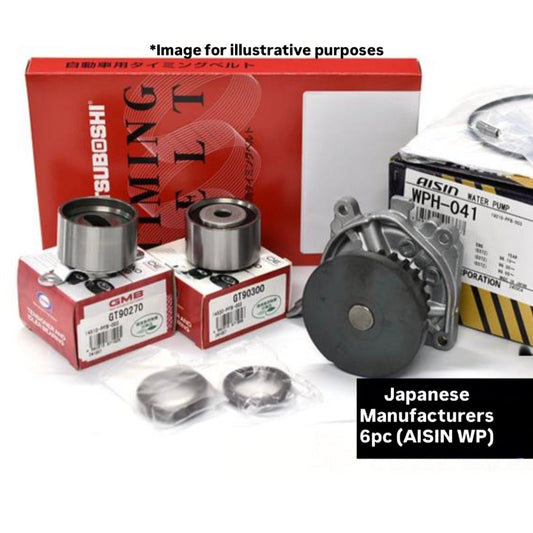 HH5/HH6/HA6/HA7 (Engine:E07Z) Timing Belt 6pc Set (Water Pump AISIN) for Honda Acty