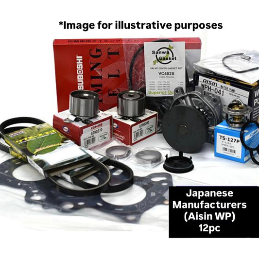 HA6/HA7 (Engine:E07Z) Timing Belt 12pc Set (Water Pump AISIN) for Honda Acty (1999/05~2010/01)